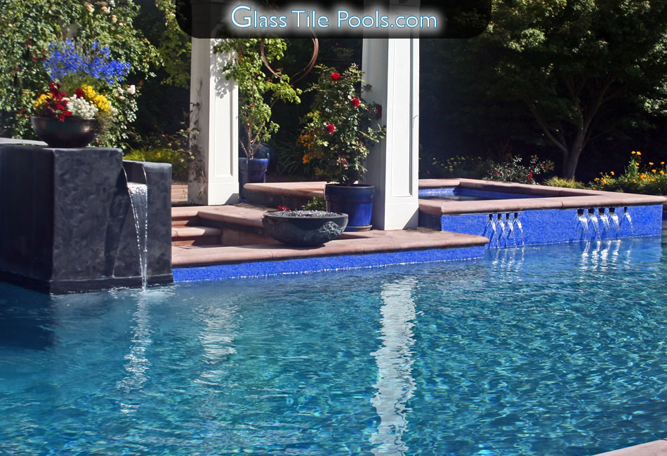 Glass Tile Pools, Custom Swimming Pool by International Pool Designer